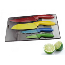 4PCS Colorful Plastic Handle Kitchen Knife Set (SE-3548)